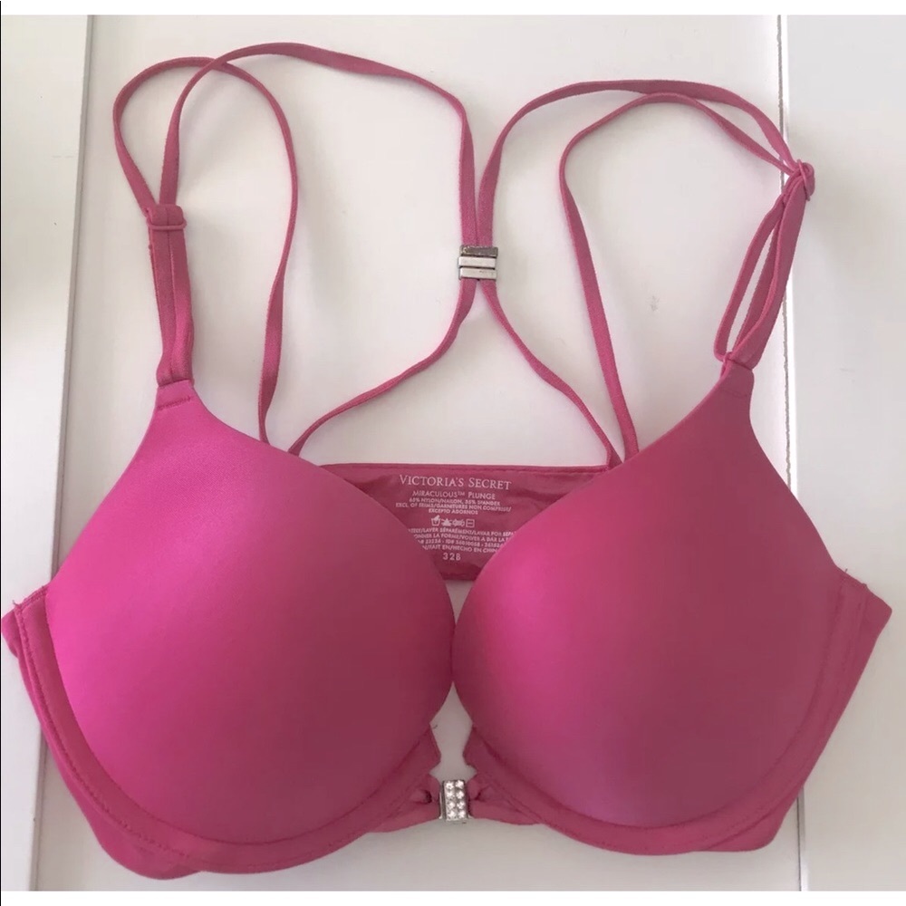 Victoria’s Secret Miraculous BOMBSHELL Bra 32B front closure PUSH UP